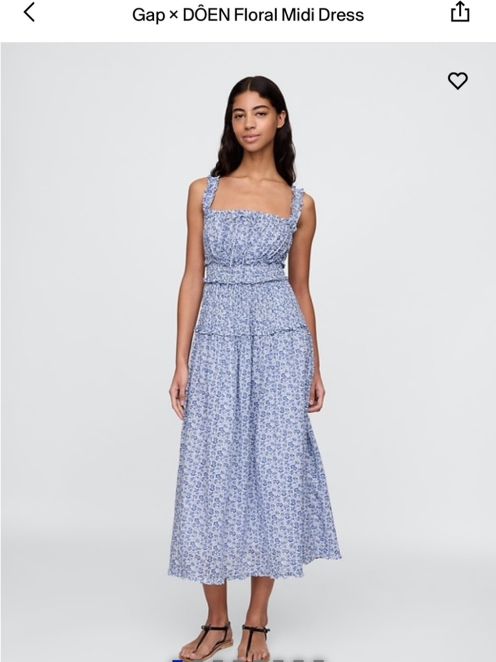 Gap × DÔEN Floral Midi Dress - NEW WITH TAGS, size Small